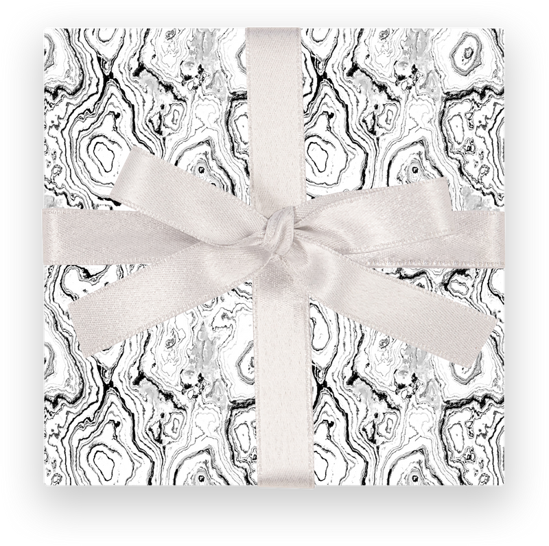 B&W GEODE DESIGNER GIFT WRAP ROLL