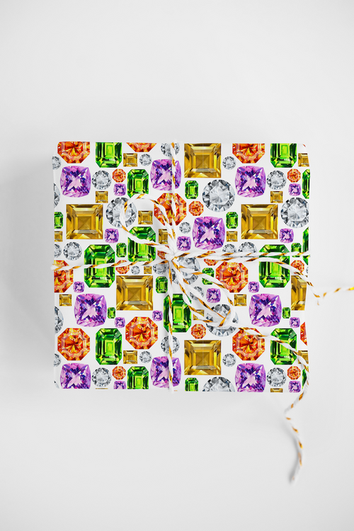 GEMSTONES DESIGNER GIFT WRAP ROLL