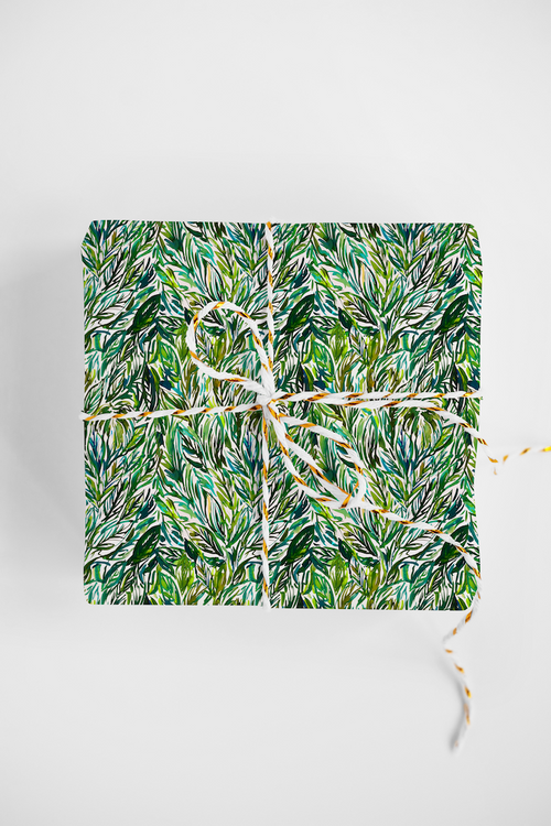 BRUSHED PALMS DESIGNER GIFT WRAP ROLL