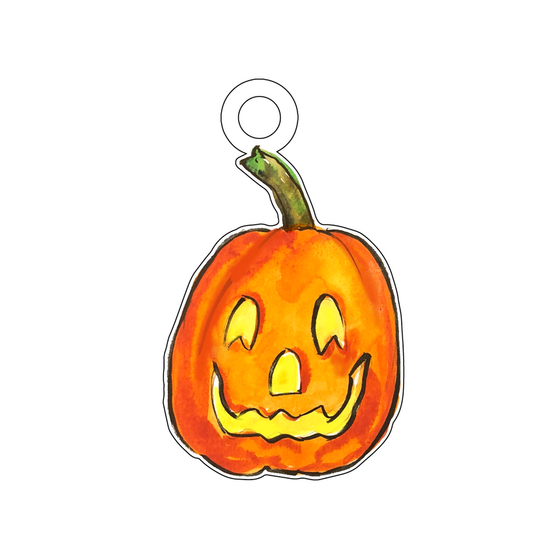 CHEERFUL PUMPKIN ACRYLIC GIFT TAG