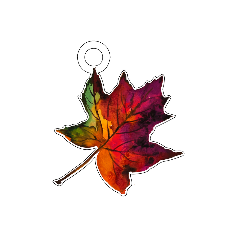 FALL LEAF ACRYLIC GIFT TAG