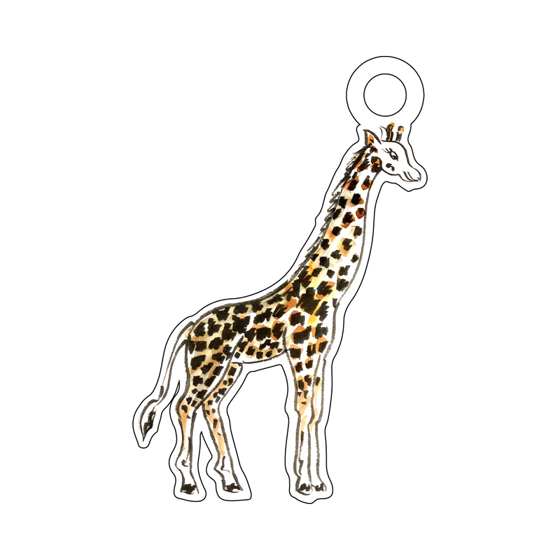BABY GIRAFFE ACRYLIC GIFT TAG