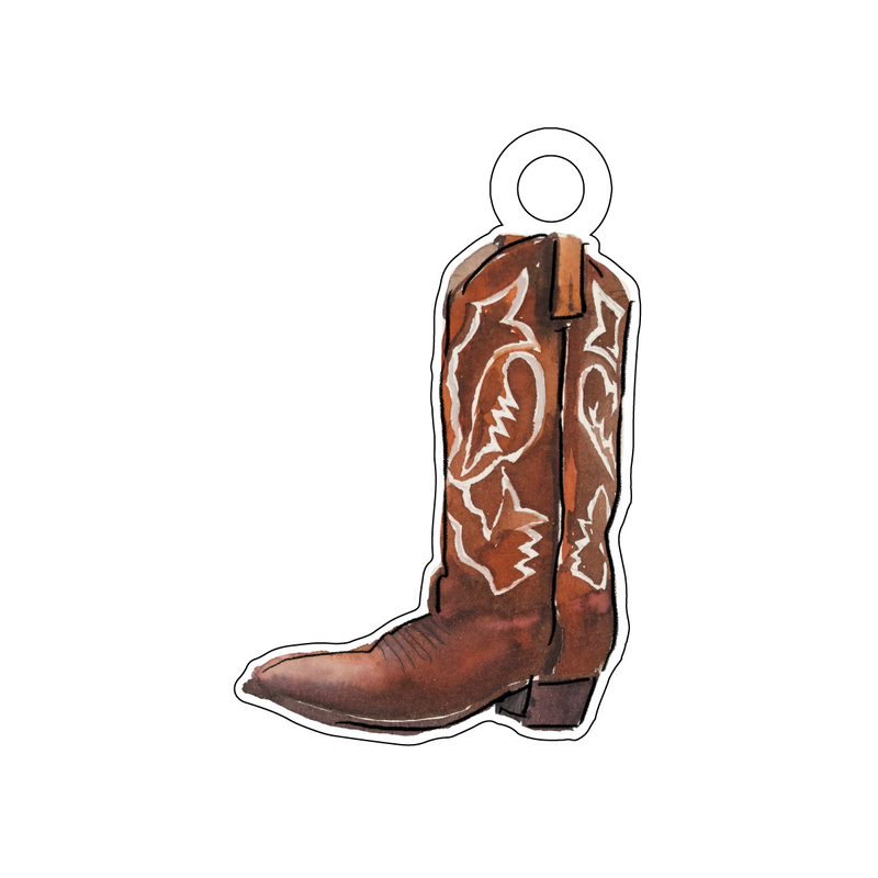 COWBOY BOOT ACRYLIC GIFT TAG