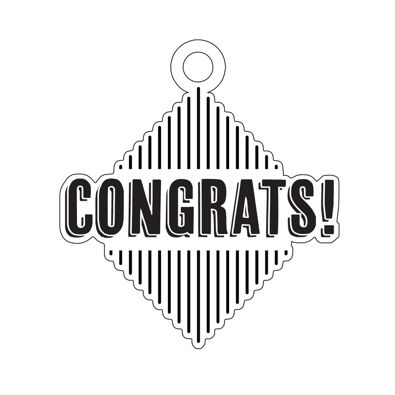 CONGRATS! ACRYLIC GIFT TAG