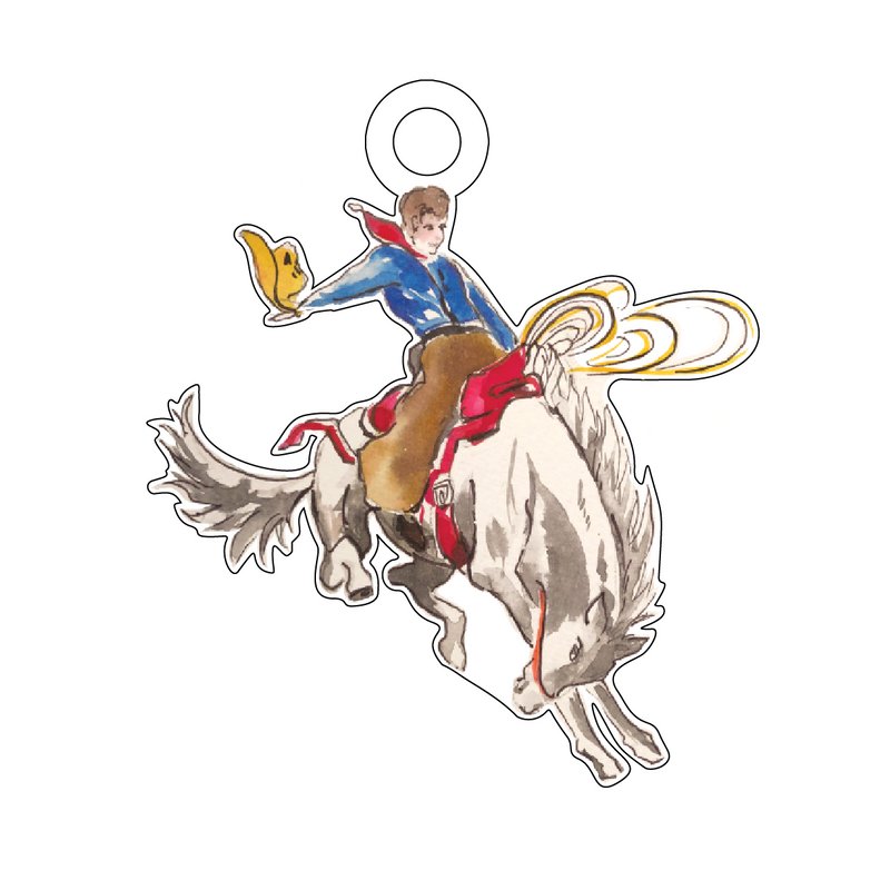 LET'S RODEO ACRYLIC GIFT TAG