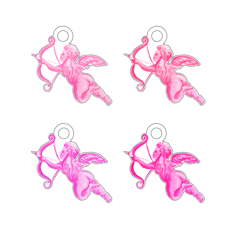 PINK CUPIDS ACRYLIC GIFT TAG COMBO