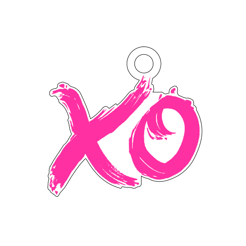 XO ACRYLIC GIFT TAG