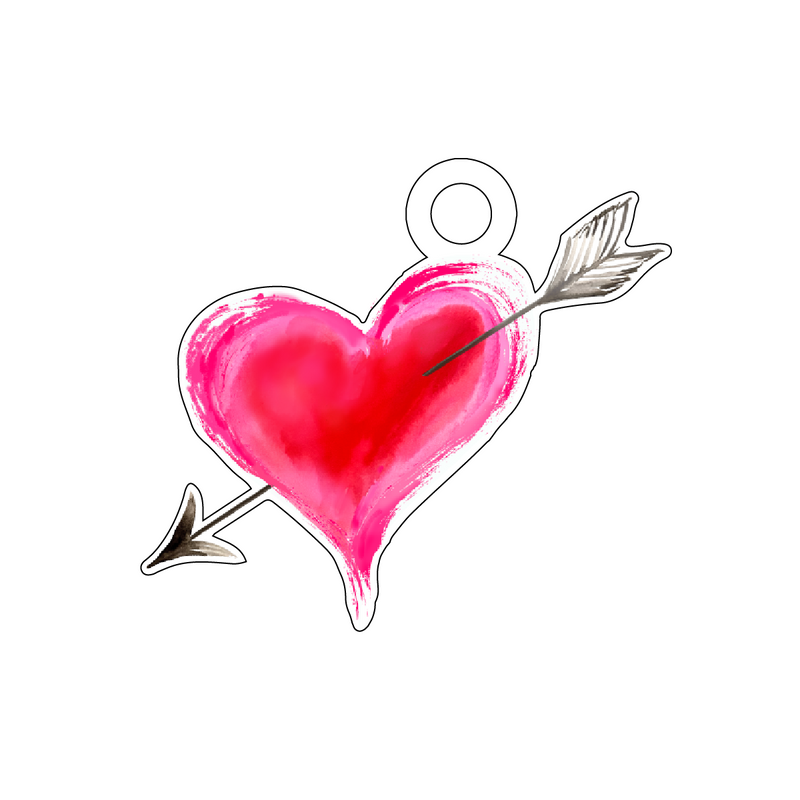 HEART & ARROW ACRYLIC GIFT TAG