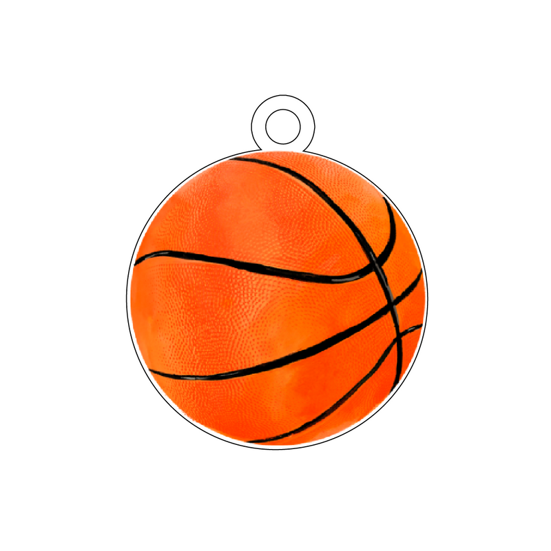 BASKETBALL ACRYLIC GIFT TAG