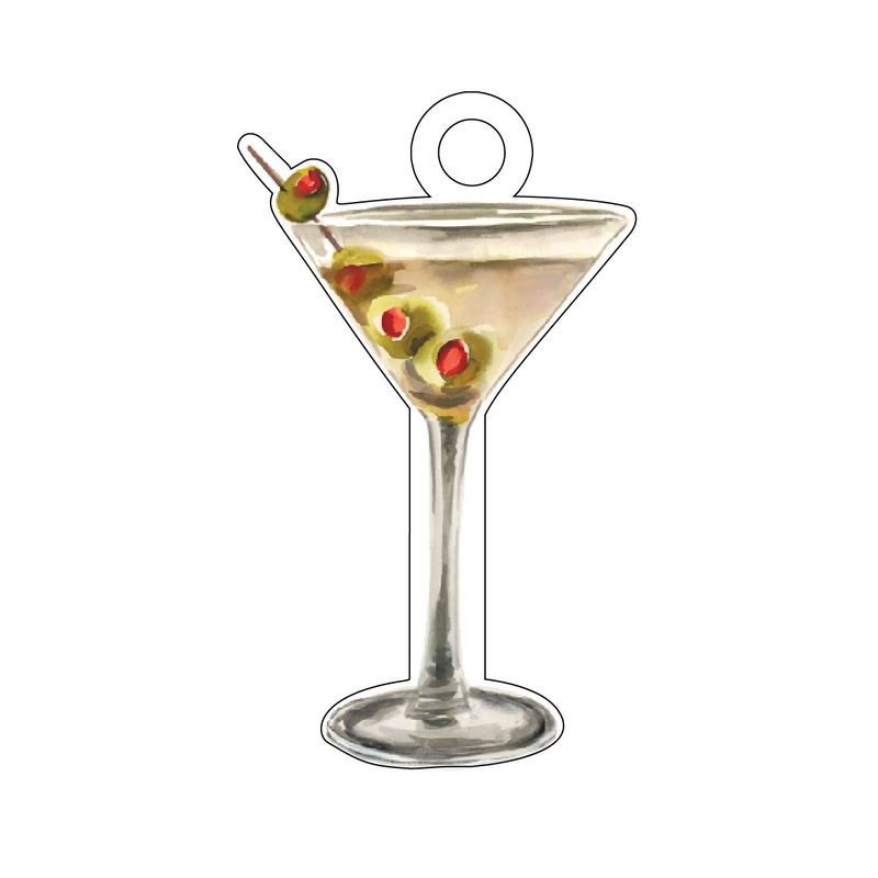 MARTINI ACRYLIC GIFT TAG