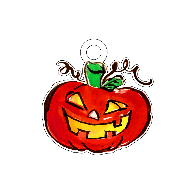 JOHNNY JACK O' LANTERN ACRYLIC GIFT TAG