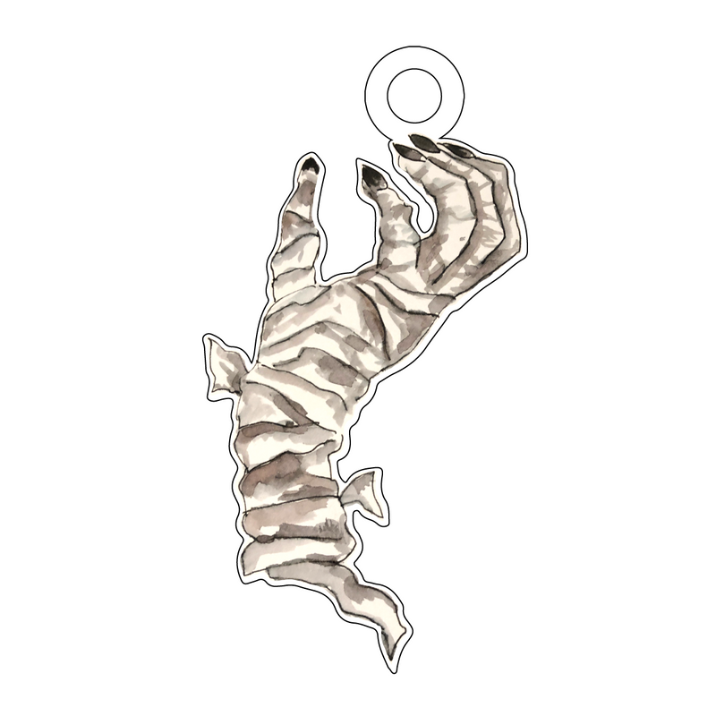 MUMMY HAND ACRYLIC GIFT TAG
