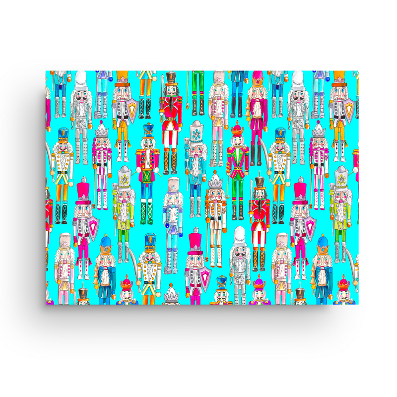 NUTCRACKERS AQUA LUXE GIFT WRAP ROLL