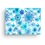 AQUA BLUE SNOWFLAKES LUXE GIFT WRAP ROLL*