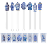 BLUE & WHITE GINGER JAR SHATTER STICK BUNDLE*