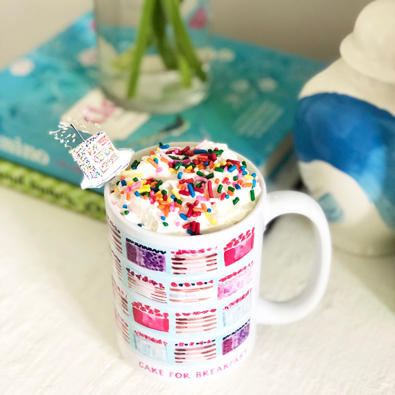 AS X EVELYN HENSON BIRTHDAY CONFETTI CAKE SLICE ACRYLIC STIR STICKS
