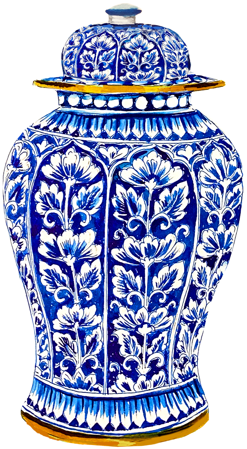 BLUE & WHITE GINGER JAR SHATTER STICK BUNDLE*