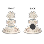 QUILTED WEDDING CAKE DESIGNER ACRYLIC MAGNET*