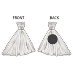 PEARL BODICE WEDDING GOWN DESIGNER ACRYLIC MAGNET*