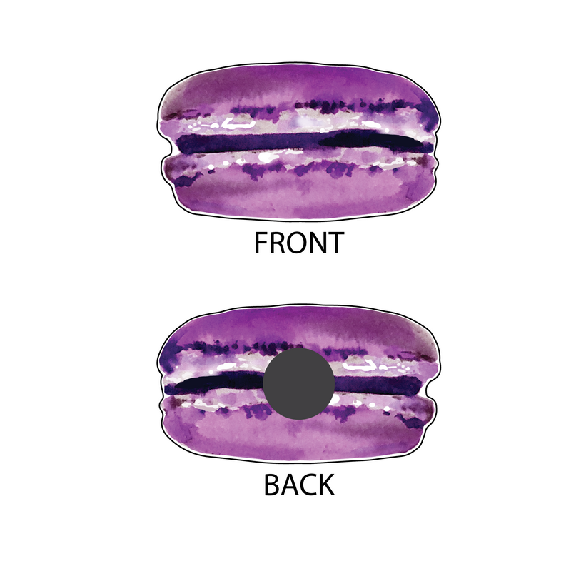 LAVENDER MACARON DESIGNER ACRYLIC MAGNET*