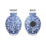 EXOTIC ANIMALS BLUE & WHITE GINGER JAR DESIGNER ACRYLIC MAGNET*