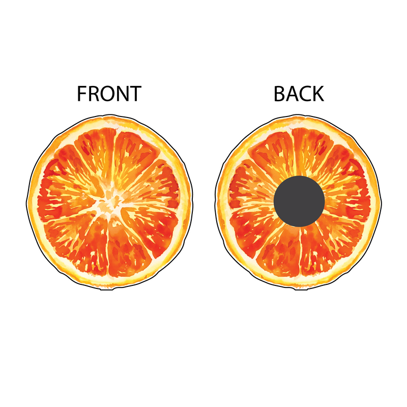 ORANGE WHEEL DESIGNER ACRYLIC MAGNET*