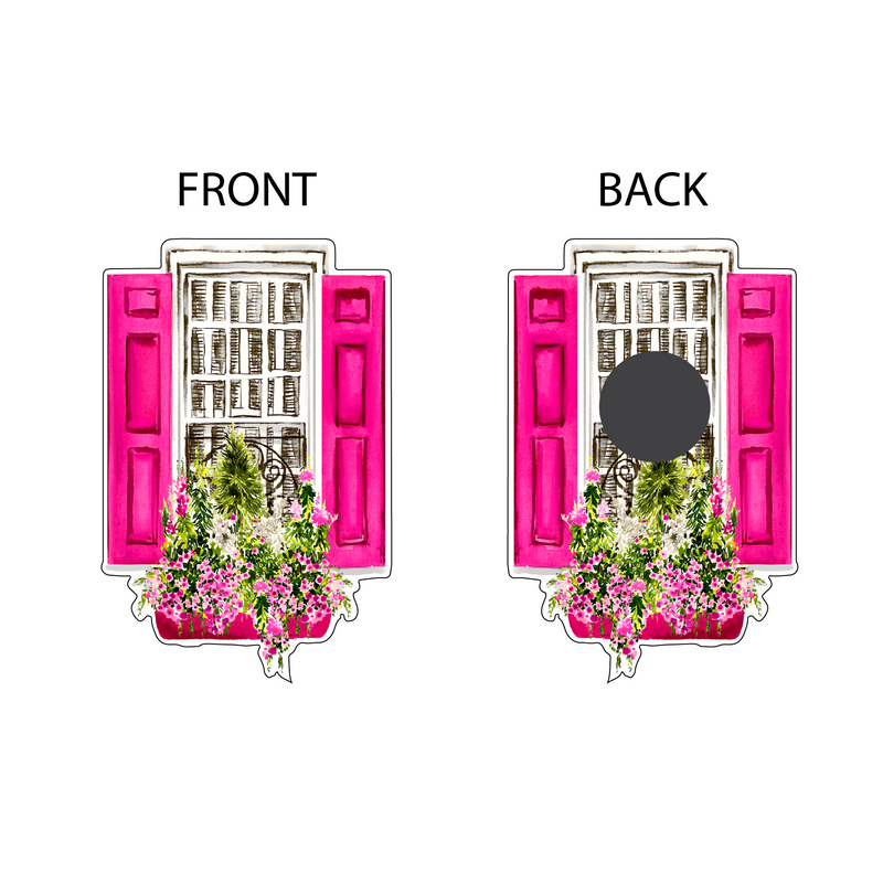 PINK SOUTHERN WINDOW DESIGNER ACRYLIC MAGNET*