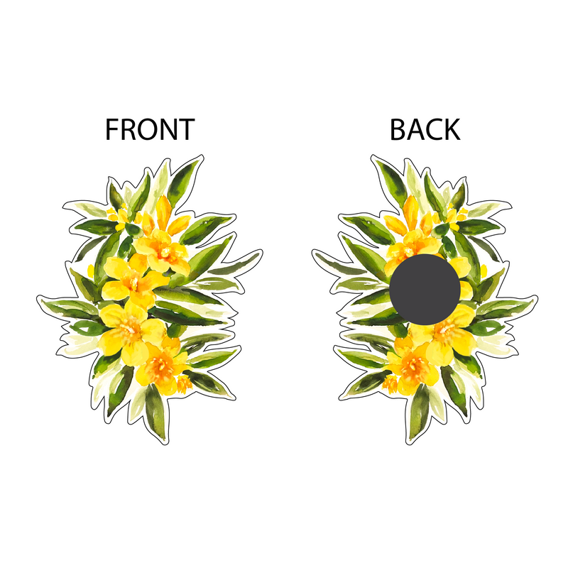 YELLOW JASMINE DESIGNER ACRYLIC MAGNET*