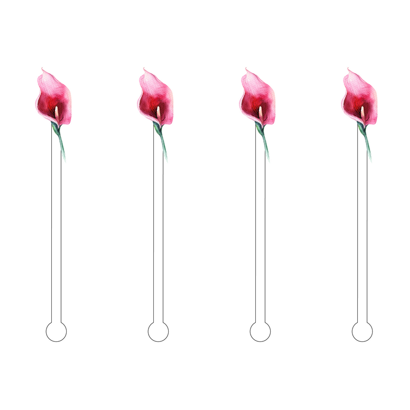 CALLA LILY MINIKINS ACRYLIC STIR STICKS