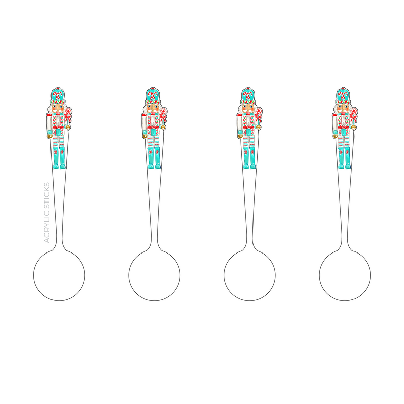 MR. PEPPERMINT NUTCRACKER ACRYLIC DEMITASSE SPOONS