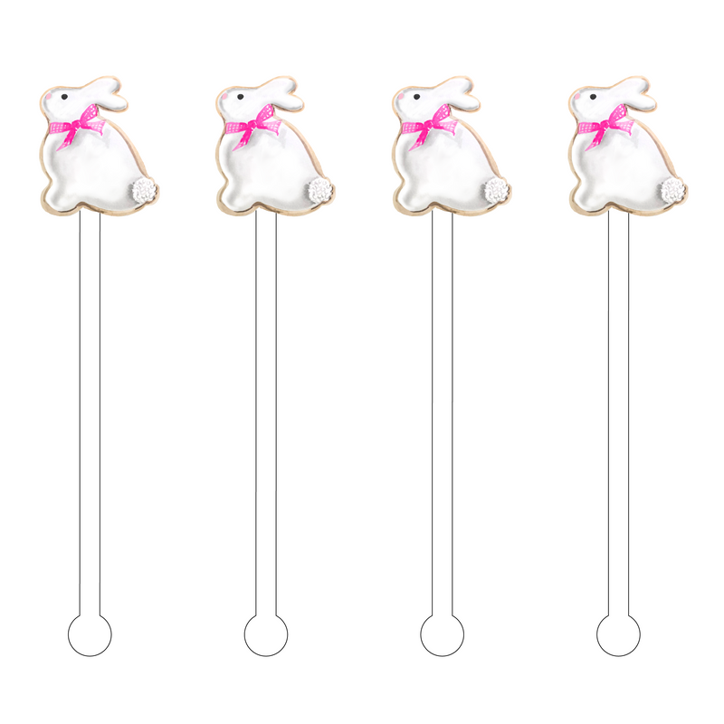 LITTLE BUNNY FOO FOO SUGAR COOKIE ACRYLIC STIR STICKS