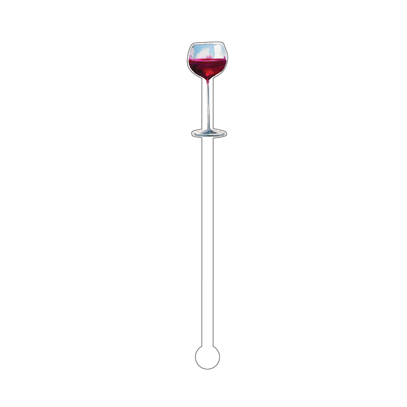 RED WINE ACRYLIC STIR STICK