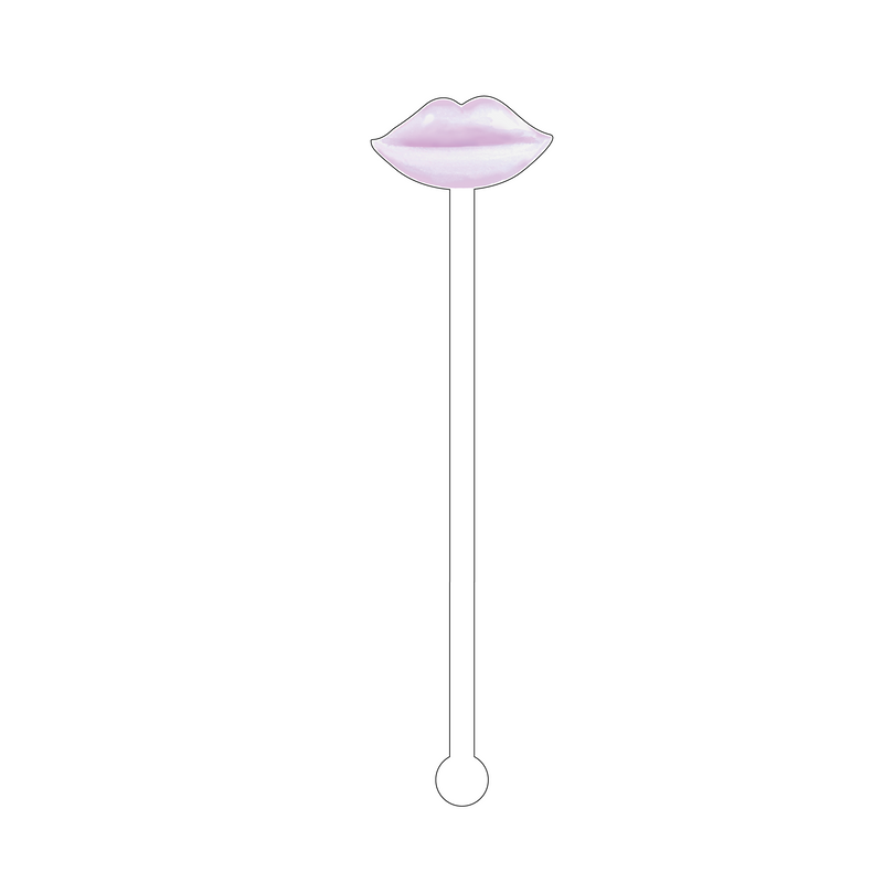 SOFT LAVENDER LIPS ACRYLIC STIR STICK