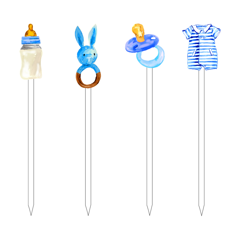 BABY BOY SHOWER ACRYLIC SKEWER COMBO