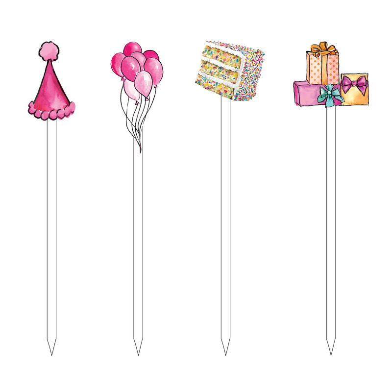HAPPY BIRTHDAY ACRYLIC SKEWER COMBO