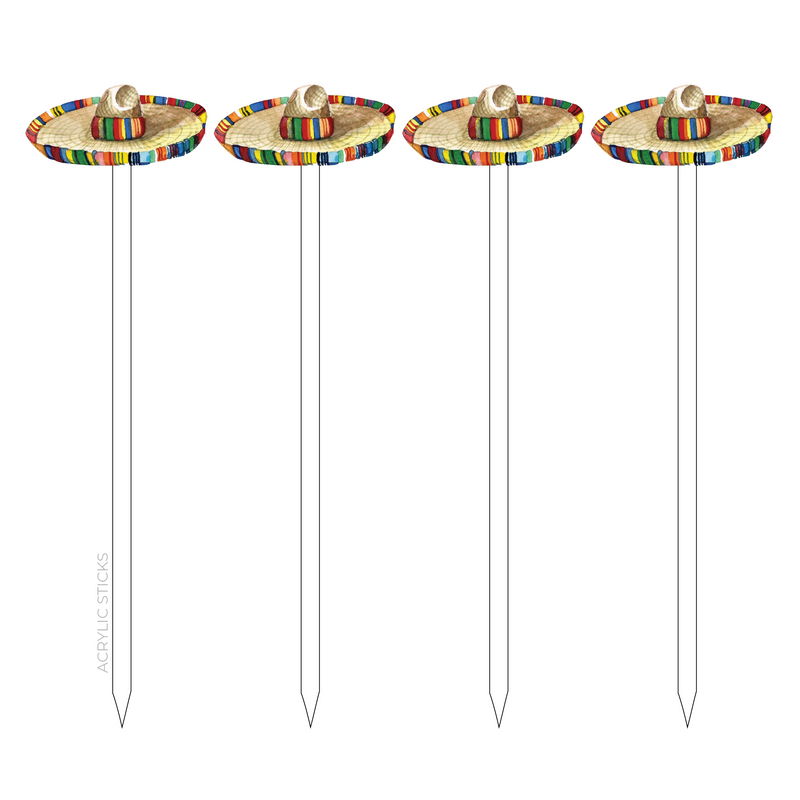 SOMBRERO HAT ACRYLIC SKEWERS