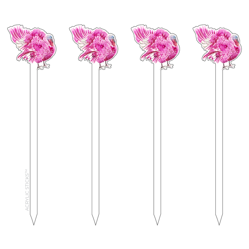 PINK TURKEY ACRYLIC SKEWERS