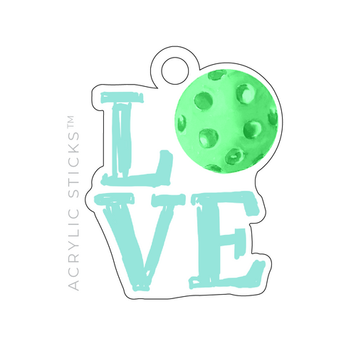 L 'PICKLEBALL' VE ACRYLIC GIFT TAG (5 COLOR OPTIONS TO CHOOSE FROM)