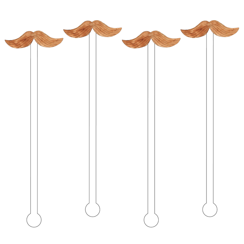 SENOR 'STACHE ACRYLIC STIR STICKS