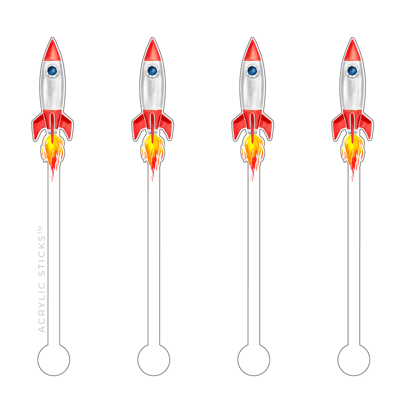 ROCKETSHIP ACRYLIC STIR STICKS