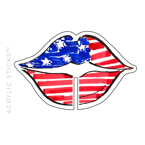 USA LIPS ACRYLIC DRINK CLIPS