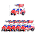 GOLF CARTIN' IN THE USA ACRYLIC DRINK CLIPS