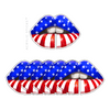 PLUMP PATRIOTIC LIPS ACRYLIC DRINK CLIPS