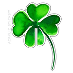FOUR LEAF CLOVER ACRYLIC DRINK CLIPS