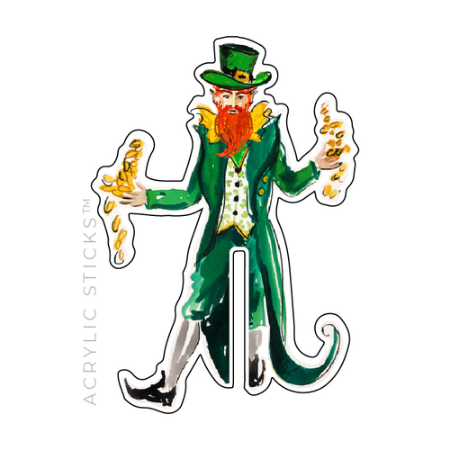LEPRECHAUN ACRYLIC DRINK CLIPS