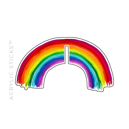 RAINBOW VIBES ACRYLIC DRINK CLIPS
