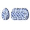 BLUE & WHITE EASTER TOILE EGG ACRYLIC DRINK CLIPS