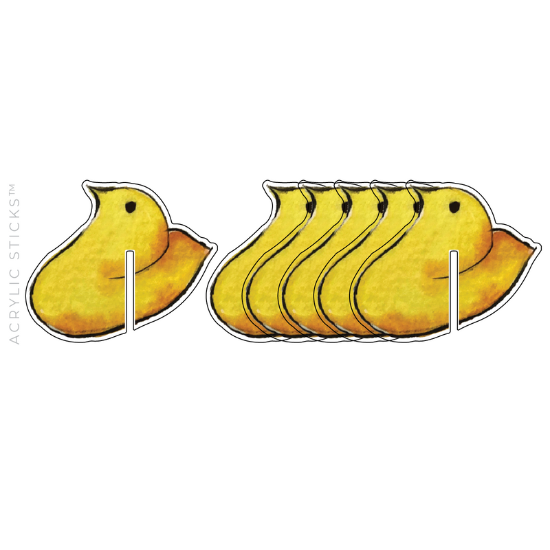 CHICK PEEP ACRYLIC DRINK CLIPS