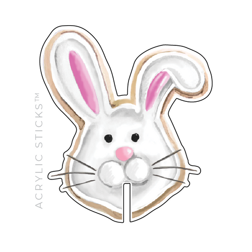 EASTER BUNNY SUGAR COOKIE ACRYLIC DRINK CLIPS