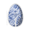 BLUE & WHITE EASTER TOILE EGG ACRYLIC DRINK CLIPS